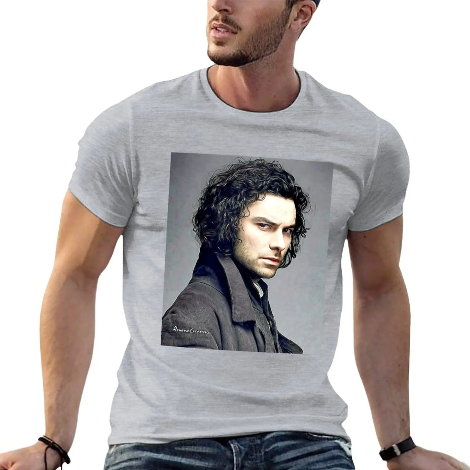 Aidan Turner T-Shirt sports fans Short sleeve tee cute clothes blacks mens t shirt