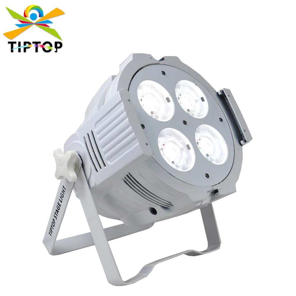 

TIPTOP Stage Light 200W White Color Pixel No Waterproof Led COB Par Light DMX Control 4 x 50W For Disco Club Party Power Con