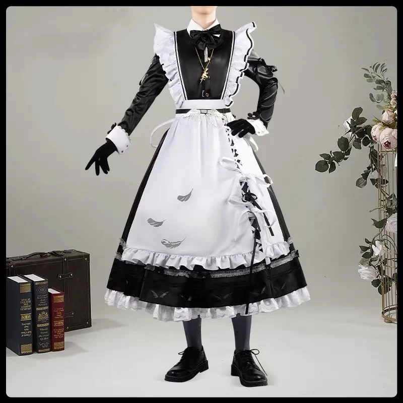 

COWOWO VTuber kanae Maid Косплей Костюм Cos Game Аниме Вечеринка Униформа Хэллоуин Играть Ролевая Одежда Одежда