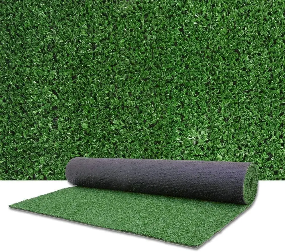 Artificial Grass Turf Lawn-7 Feet x 12 Feet, 0.4" Indoor Outdoor Rug Synthetic Grass Mat Fake Grass