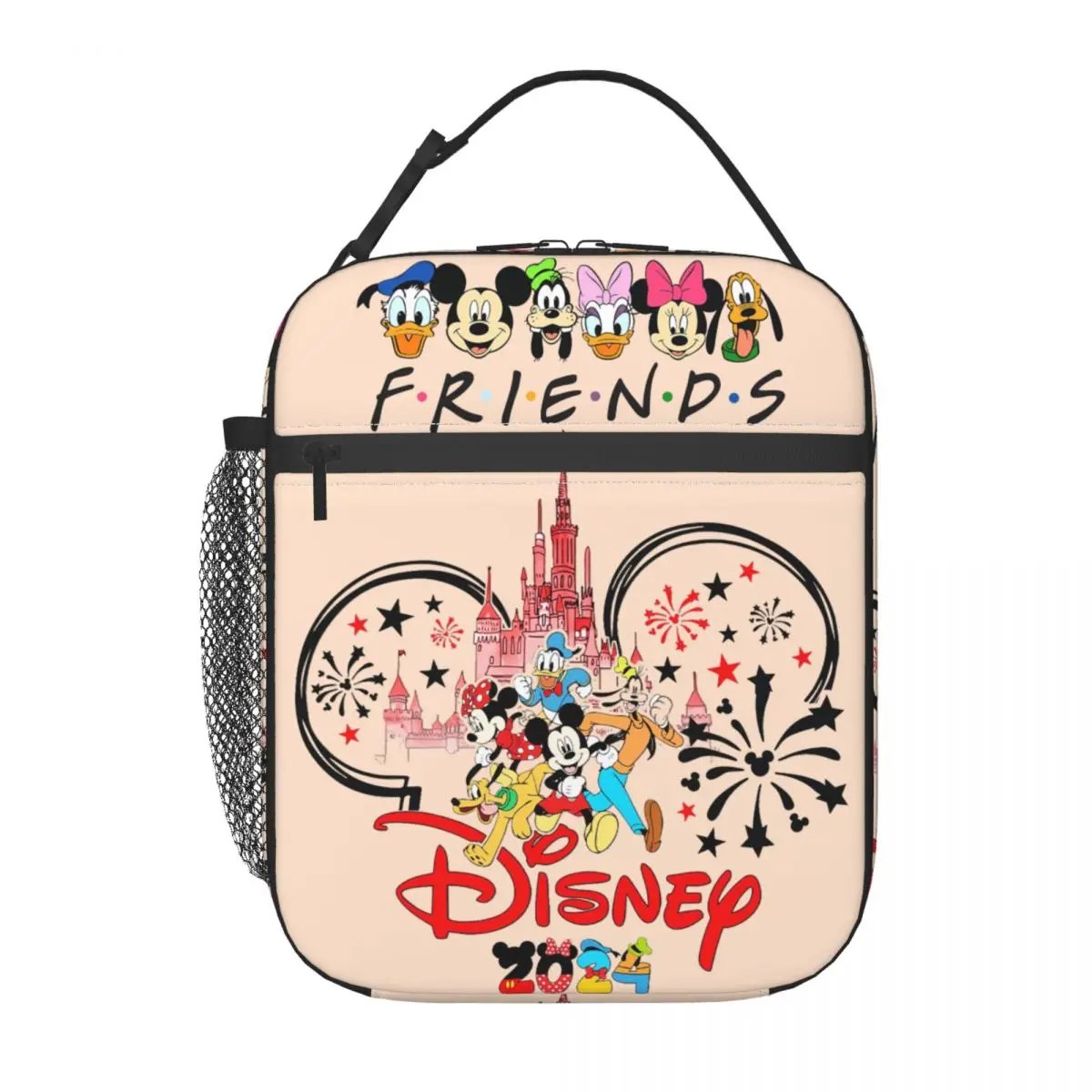 Minnie Mickey Mouse Accessories Insulated Lunch Bag For Kids Girls Boys Food Box Portable Thermal Cooler Bento Box