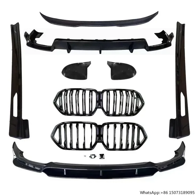 G06 Black Knight  for  X6 G06 20-22 Upgrade Black G06 Front Lip Rear Lip Side Skirt Grille Spoiler