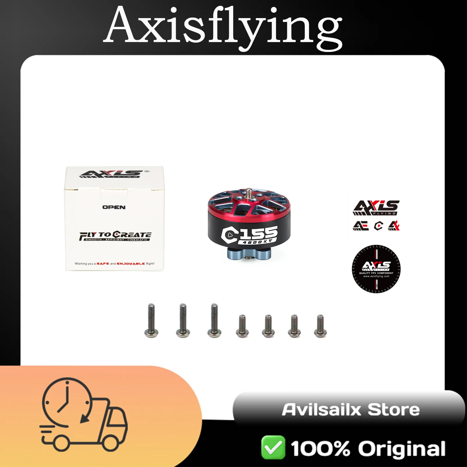 Nowy silnik Axisflying C155 4800kv do modeli 2,5/3,5 cala, zwiększona odporność na uderzenia i wysoka trwałość