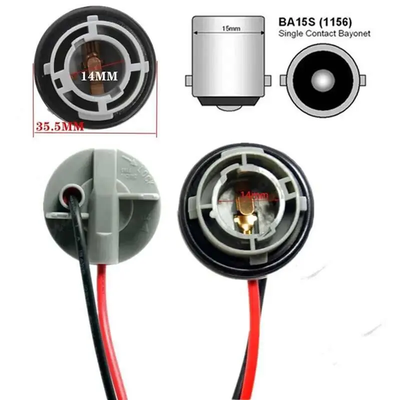 30Pcs 1156 382 BA15S Lamp Holder P21W Adapter Car Light Base Auto Led Lights Bulb Socket Connector