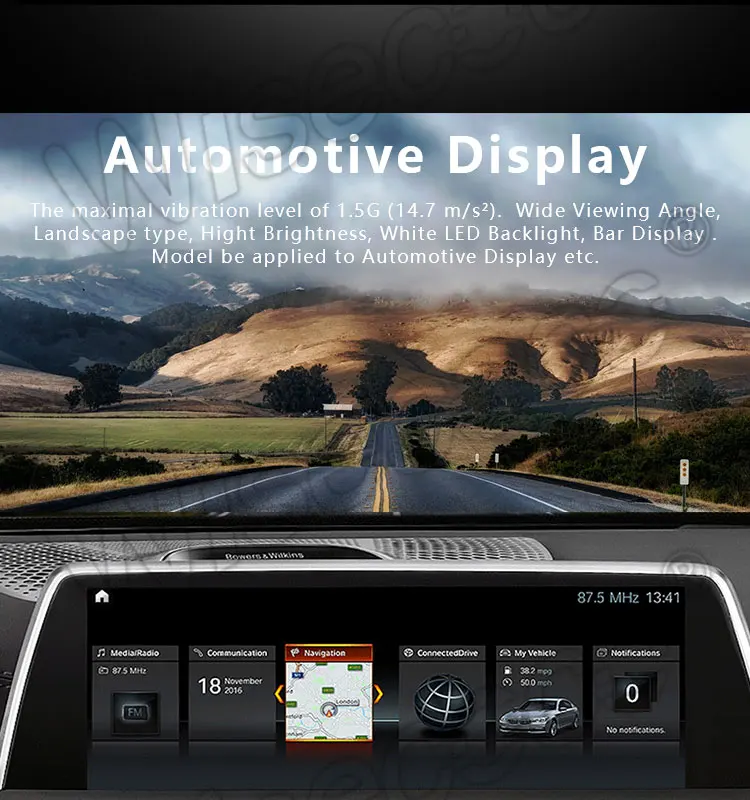 Wisecoco 8,8 inch IPS 1920x480 scherm LCD-scherm Car Bar uitgerekt LCD-scherm MIPI 600 helderheid HSD088IPW1-A00 paneel
