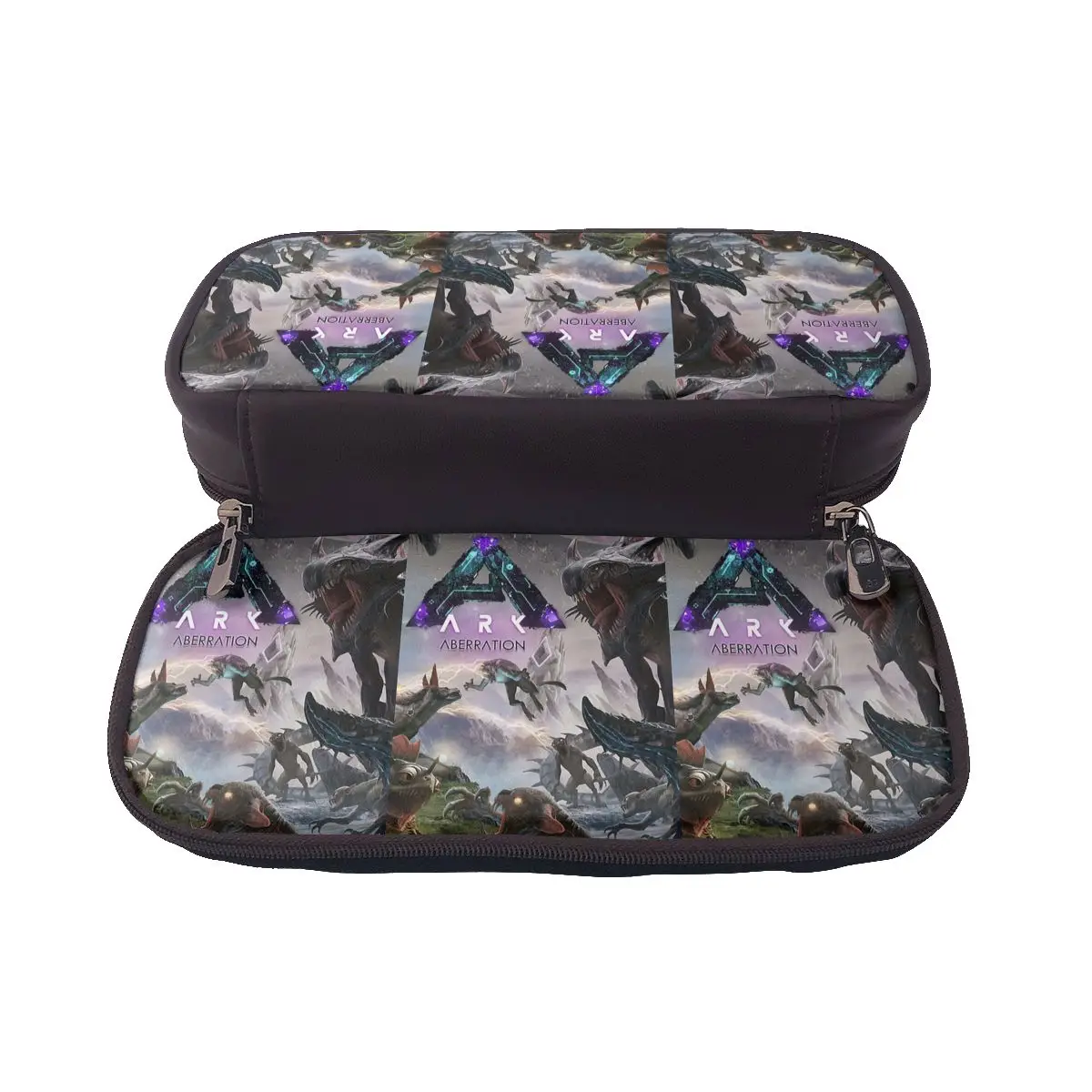 Étui à crayons en cuir pour femmes et hommes, avec affiche Ark Survival Evolved Aberration, pour boîte à stylos, sac à crayons, fournitures de papeterie, sac porte-stylos