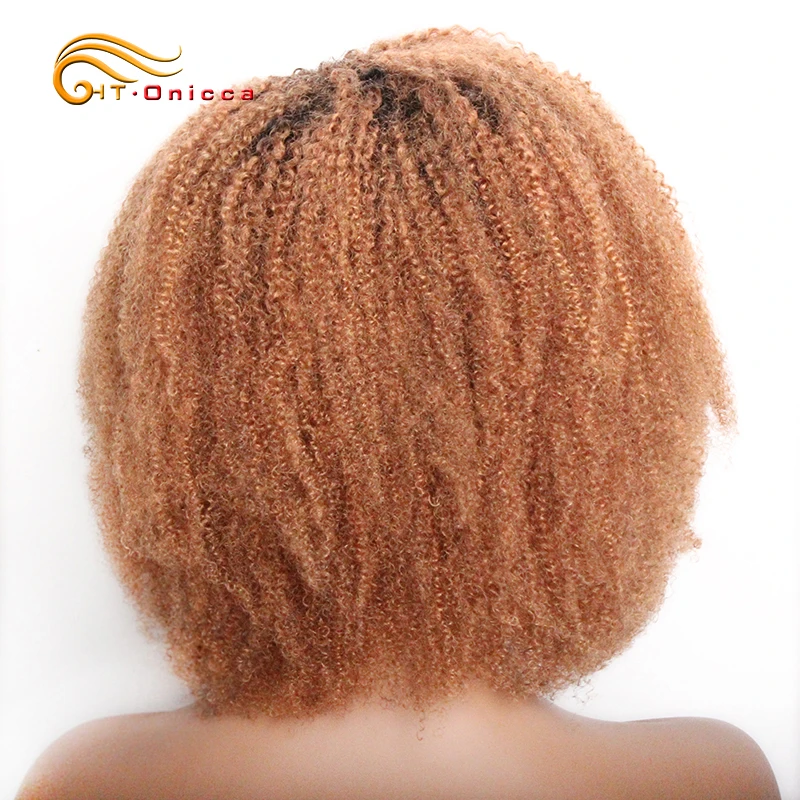 Parrucche corte ricce Bob Parrucca per capelli umani Jerry Curl con frangia 1B 27 30 99J Parrucca colorata completa fatta a macchina per le donne