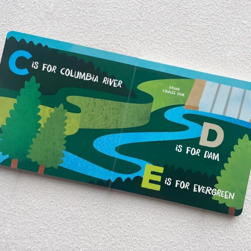 W Ist für Washington, englische Version: Bilderbücher für Kinder