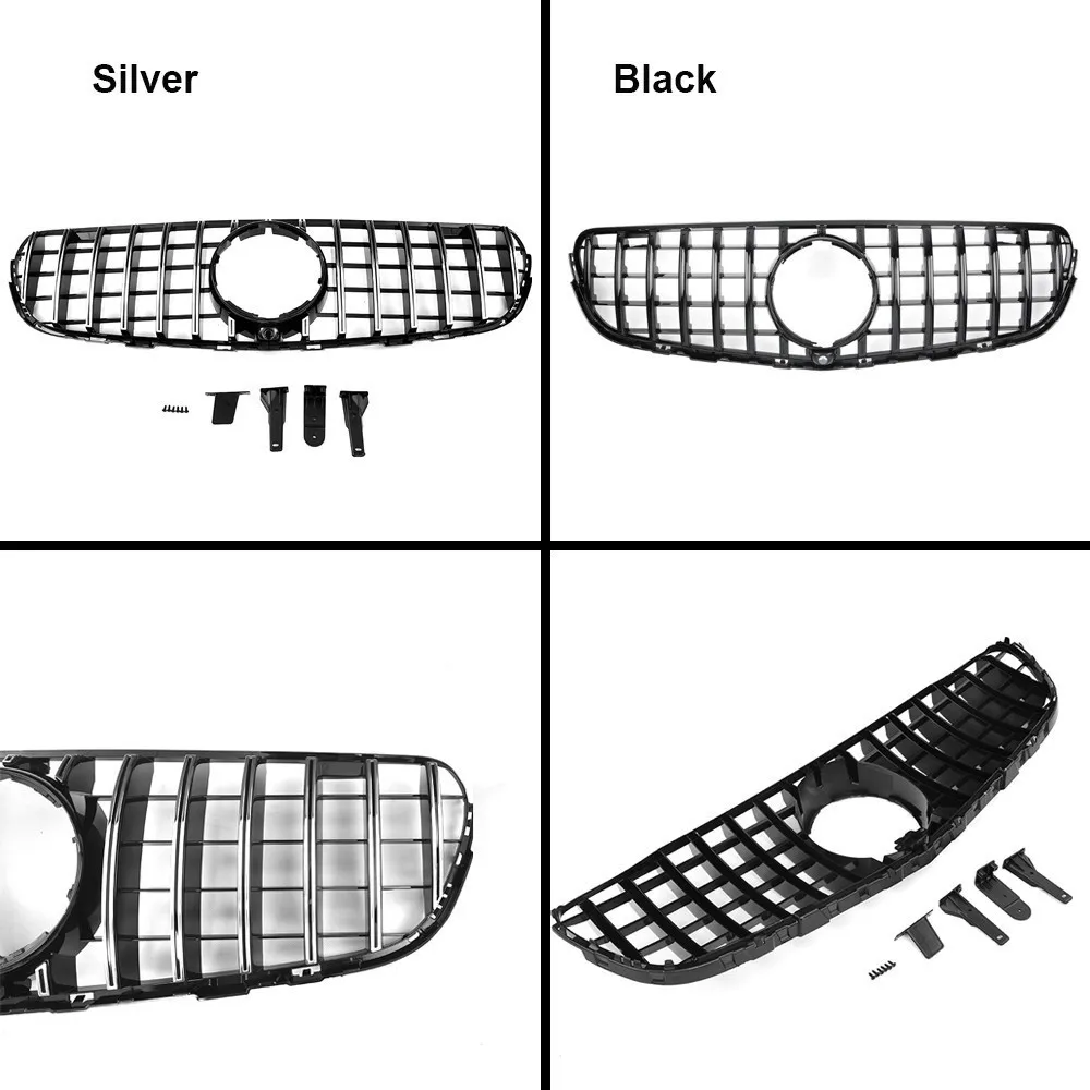 Car Racing Front Grill for Mercedes Benz GLC Class W253 X253 GLC250 GLC43 AMG 2016-2019 Front Hood Cover Front Kidney Grille