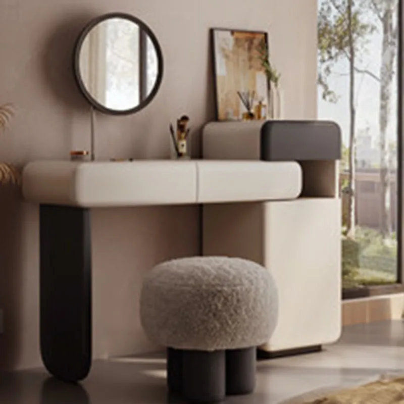 Luxury Makeup Vanity Table Bedroom Mirror Drawers Storage Coffee Dressing Table Modern Women Penteadeira Lounge Suite Furniture