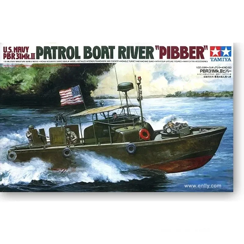 Tamiya 35150 1/35 U.S.Patrol Boat River Pibber Conjunto de lancha rápida Kits de construção de modelo para kits de modelo Coleção de hobby