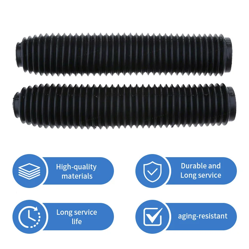 Motorcycle Universal Fork Gaiters Dust Cover Boots Rubber Material Black For BMW F650 Funduro