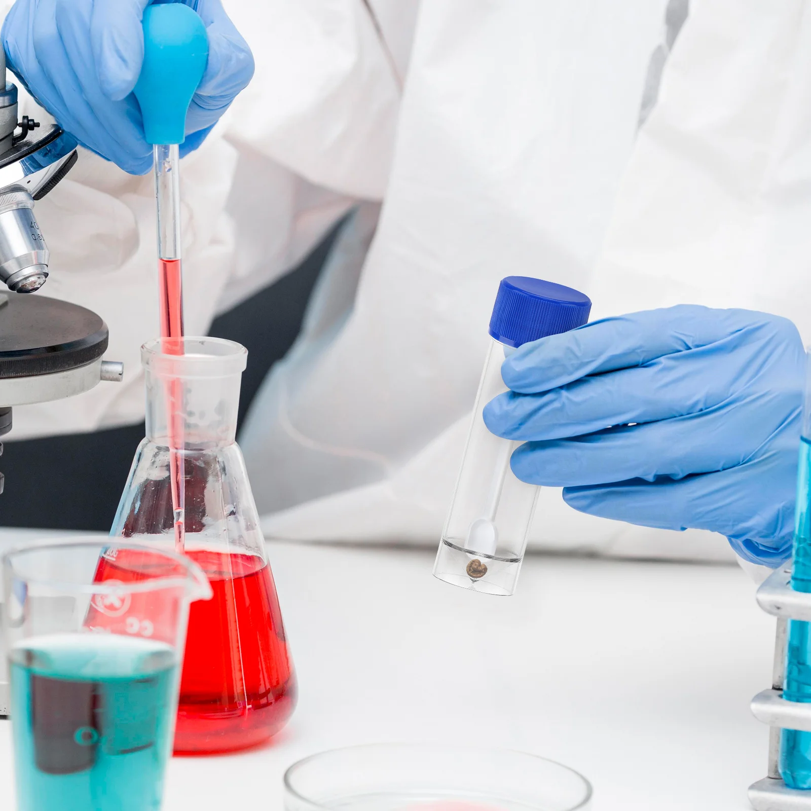 

10Pcs 25-30Ml Specimen Container Stool Cup for Medical Laboratory Use Leak-Proof Plastic Cups for Urine and Liquid Samples