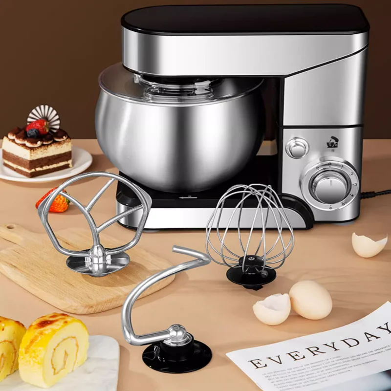 Electric Stand Food Mixer Stainless Steel Chef Machine 5L Bowl Cream Blender Knead Dough Cake Bread Whisk Egg Beater