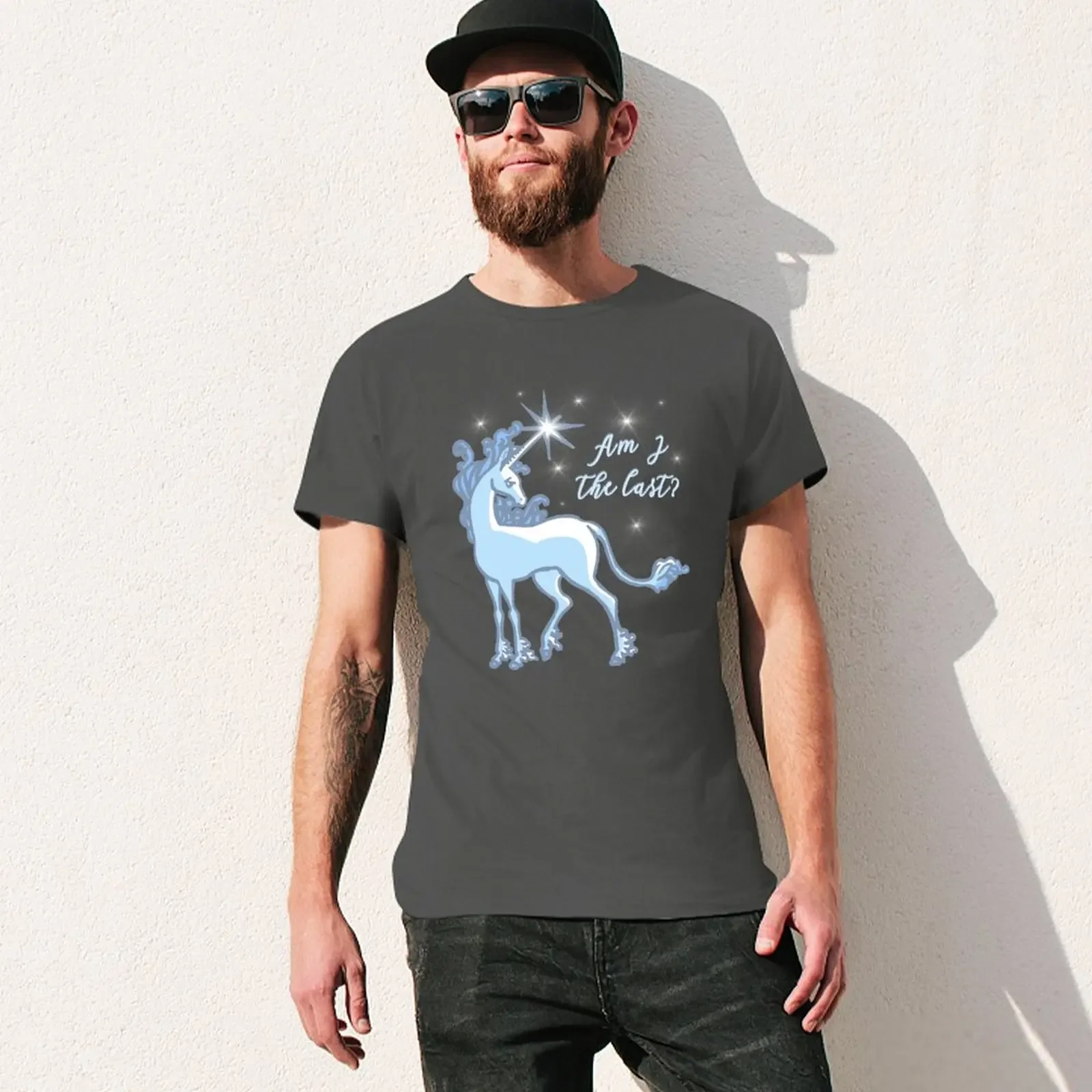 The last unicorn T-Shirt aesthetic clothes customizeds plain mens tall t shirts blacks oversized Men\'s t shirts