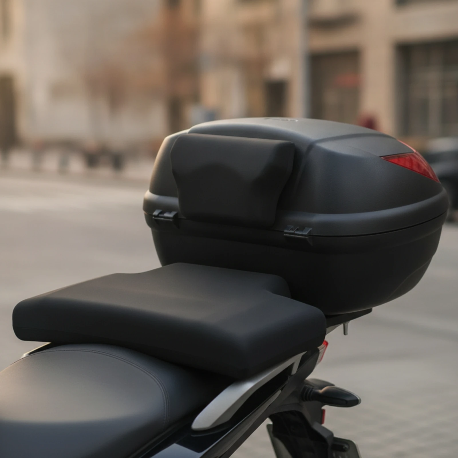 Top Box Backrest Pad Comfortable Passenger Backrest Pad Cushioned Water-Resistant for Touring Riders, Long Rides