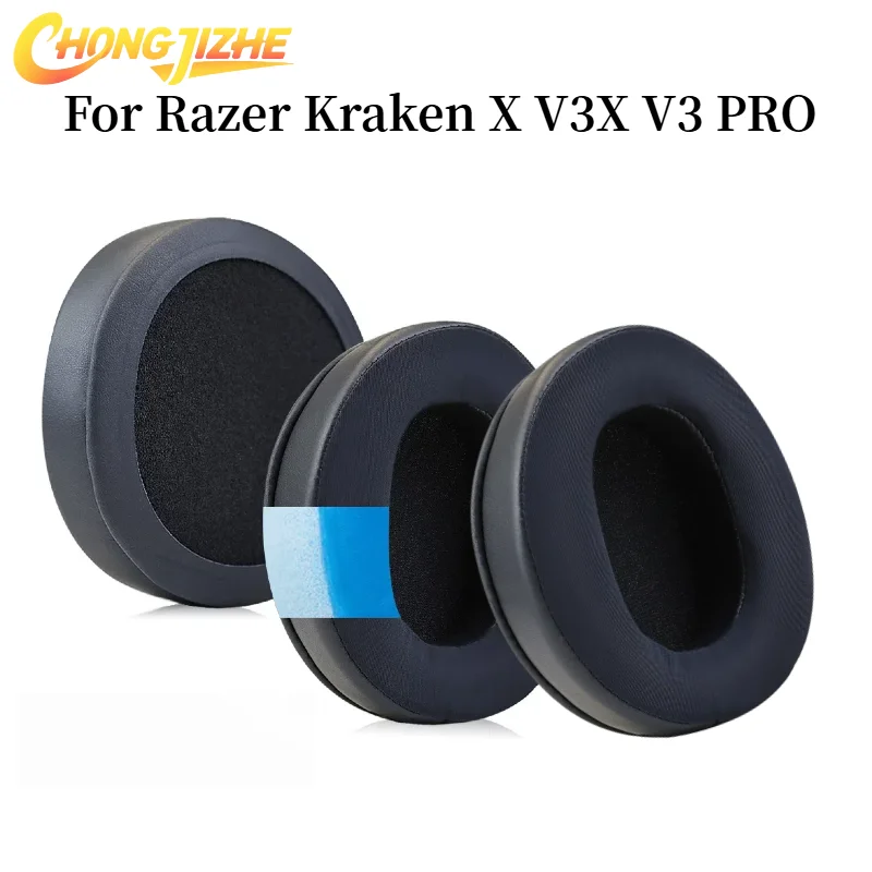 

CHONGJIZHE Replacement Ice gel Earpad For Razer Kraken X V3X V3 PRO Headphones Memory Foam Earmuff Earpads headset repair parts
