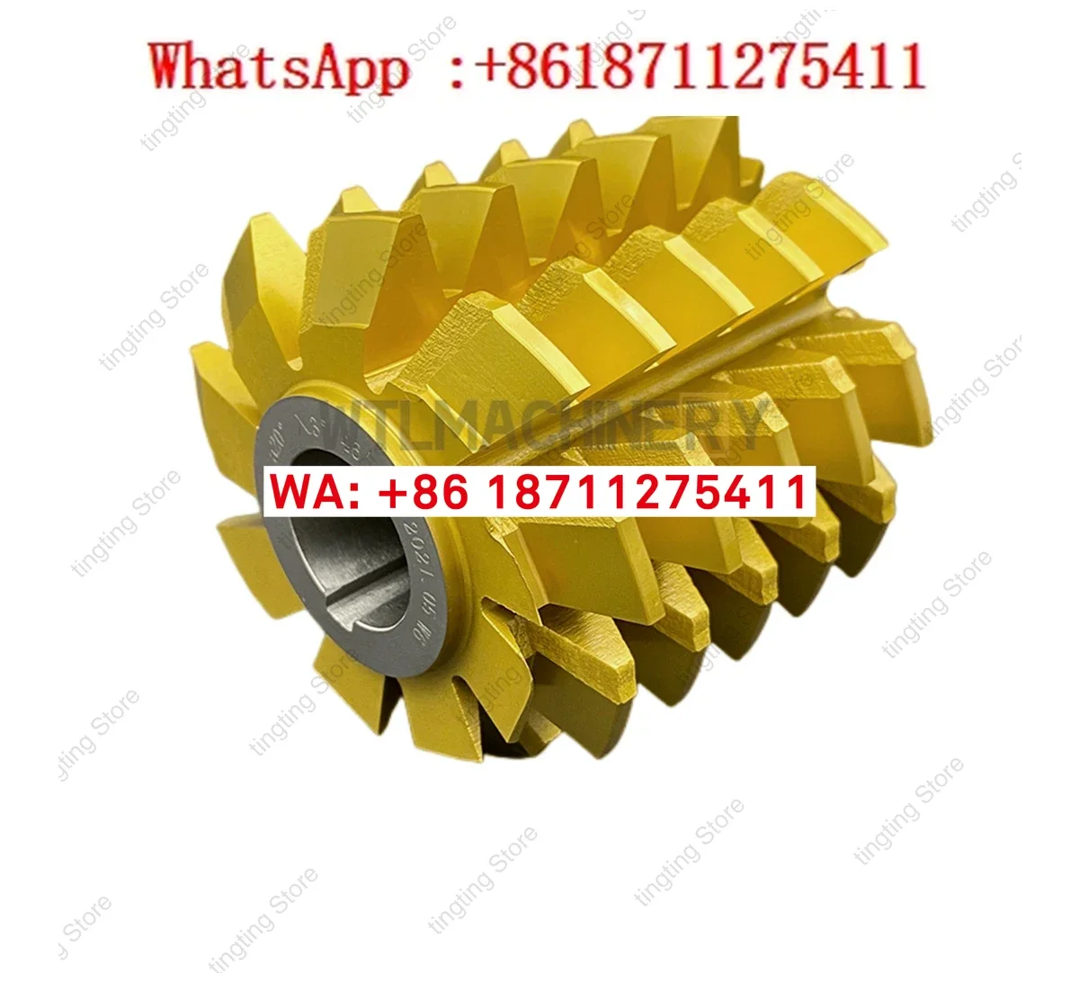 HSS6542 PA20 Gear Hob Yellow TIN Coated Gear Milling Cutter Gold Coating  M0.8-M5