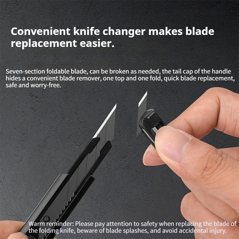 DUKA Utility Knife Box Cutter Retractable Carbon Steel Blades Pocket Knife with Auto-locking Handicraft Tool Multipurpose