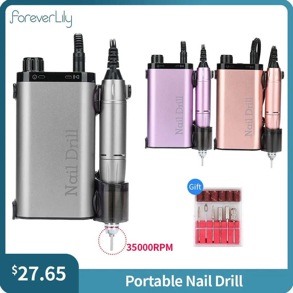 

35000RPM Nail Drill Machine Electric Manicure Milling Cutter Set Nail Files Drill Bits Gel Polish Remover Tool With LCD Display