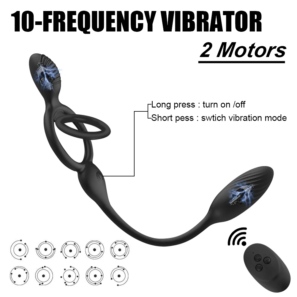 Cock Ring Penis Ring Vibrating Sex Toys For Couple G-Spot Vibrator Wireless Double Couple Ring Retardant Ejaculation Delay