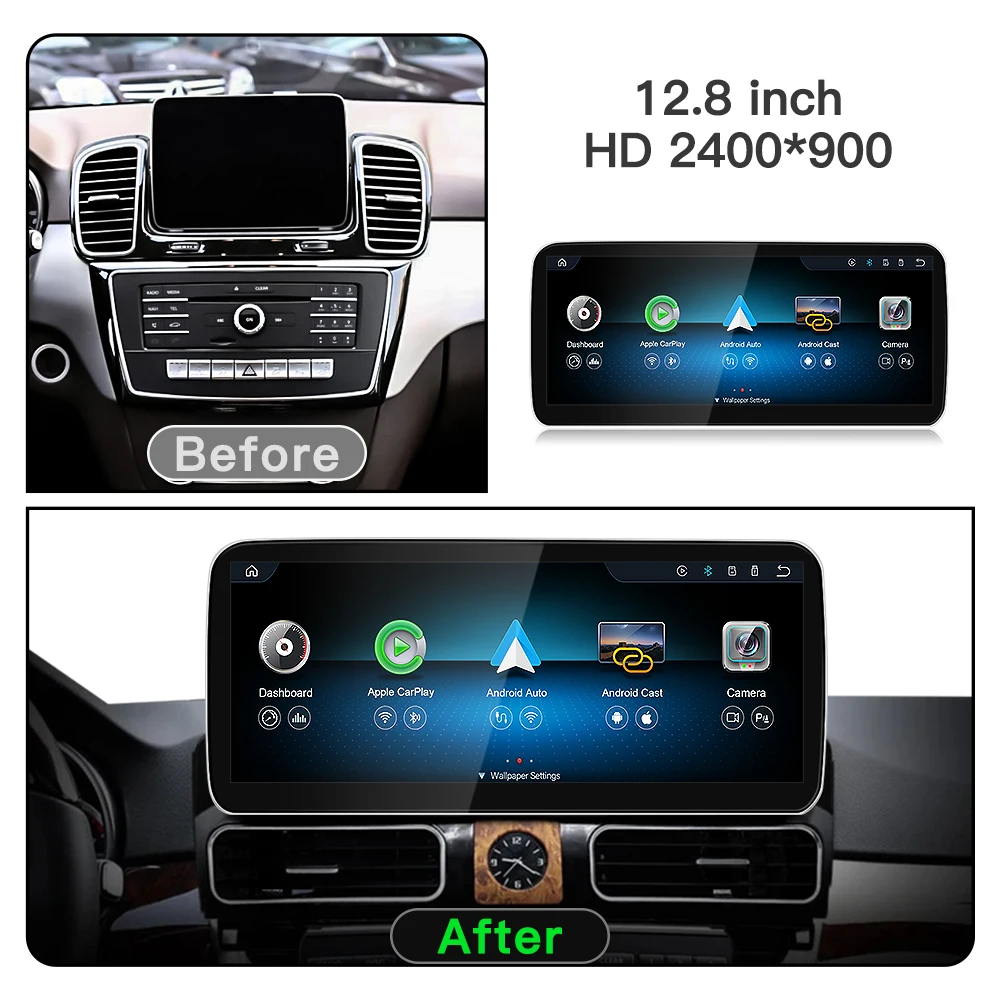 STWEI 2026 New Linux System 12.3 12.8inch Thin Screen For Mercedes ML W166 NTG 4.5 2012-2015 CarPlay Auto Car Video Players