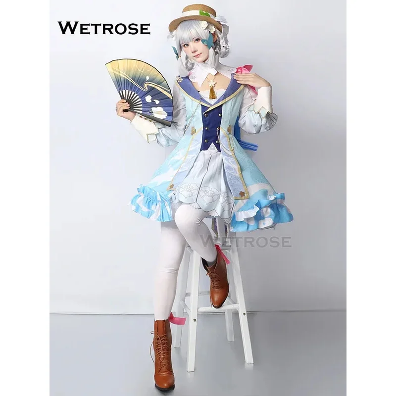 【Wetrose】In Stock Ayaka ใหม่ชุดเครื่องแต่งกายคอสเพลย์ Springbloom Missive Kamisato Ayaka Genshin Impact ชุดวิกผมฮาโลวีน Xma