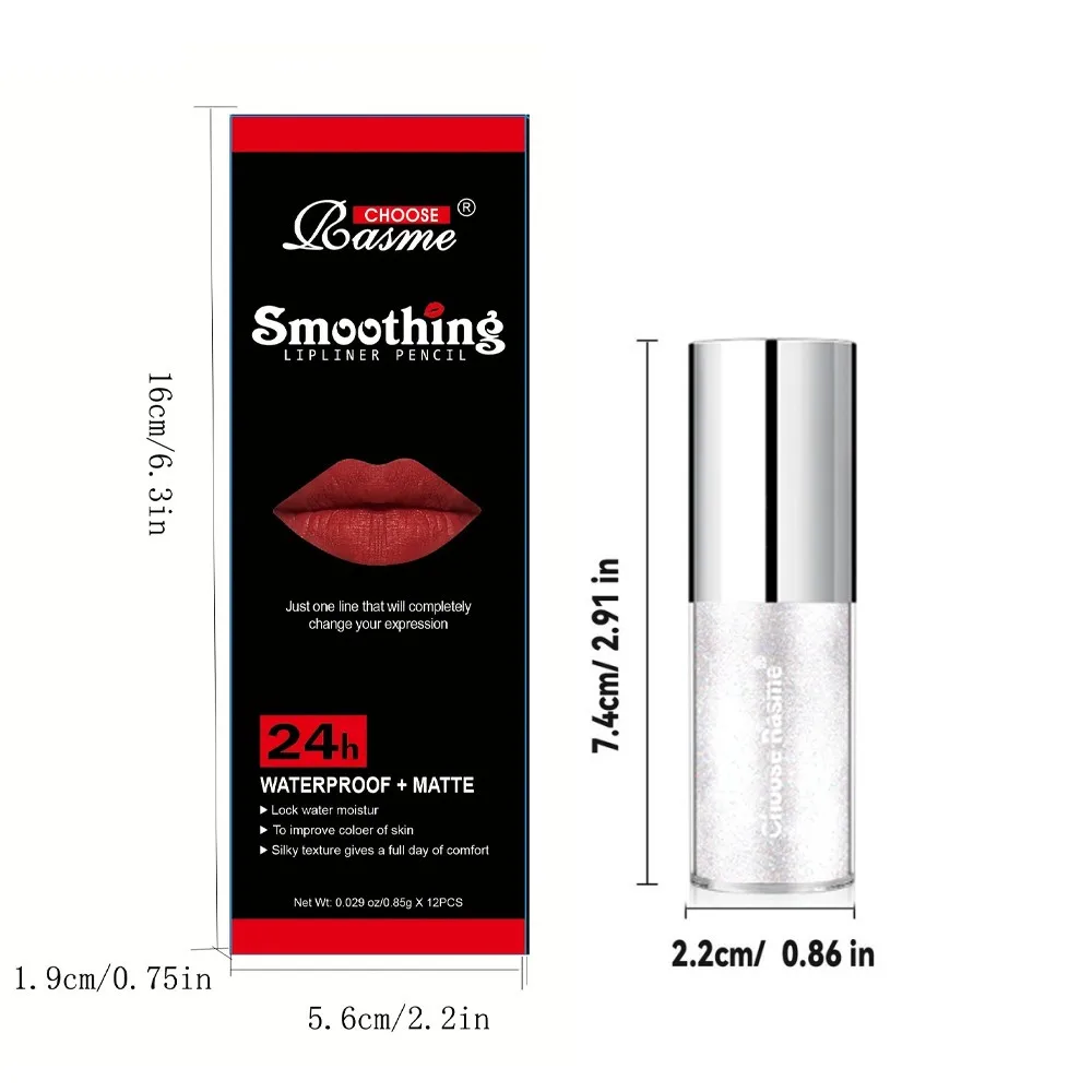 Ensemble de crayons à lèvres transparents, 4 couleurs, brillant, hydratant, liquide imperméable, bouche rouge