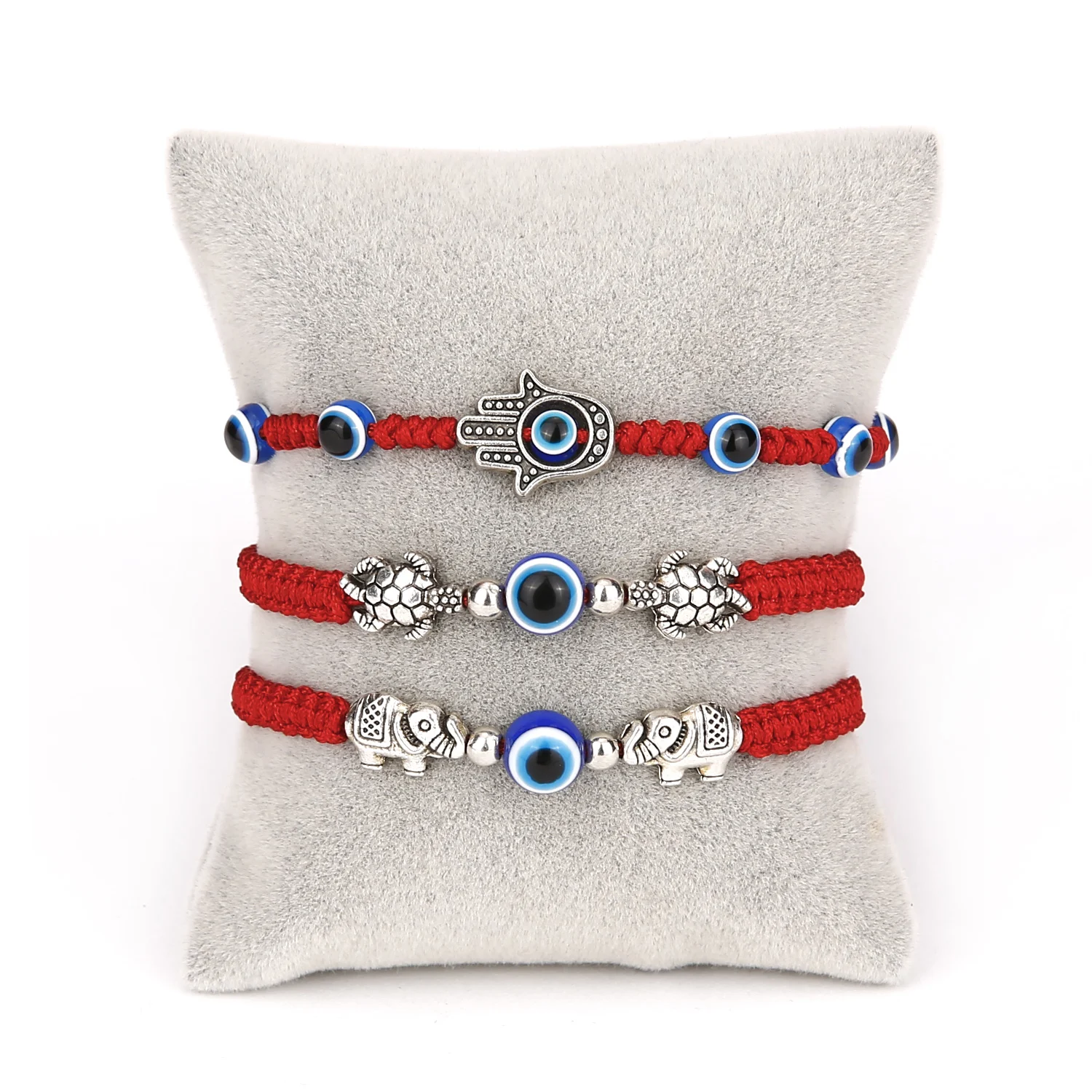 Turkish Evil Eye Lucky Red String Bracelet for Woman Men Braided Adjustable Palm Couple Bracelet Jewelry Gift Accessories