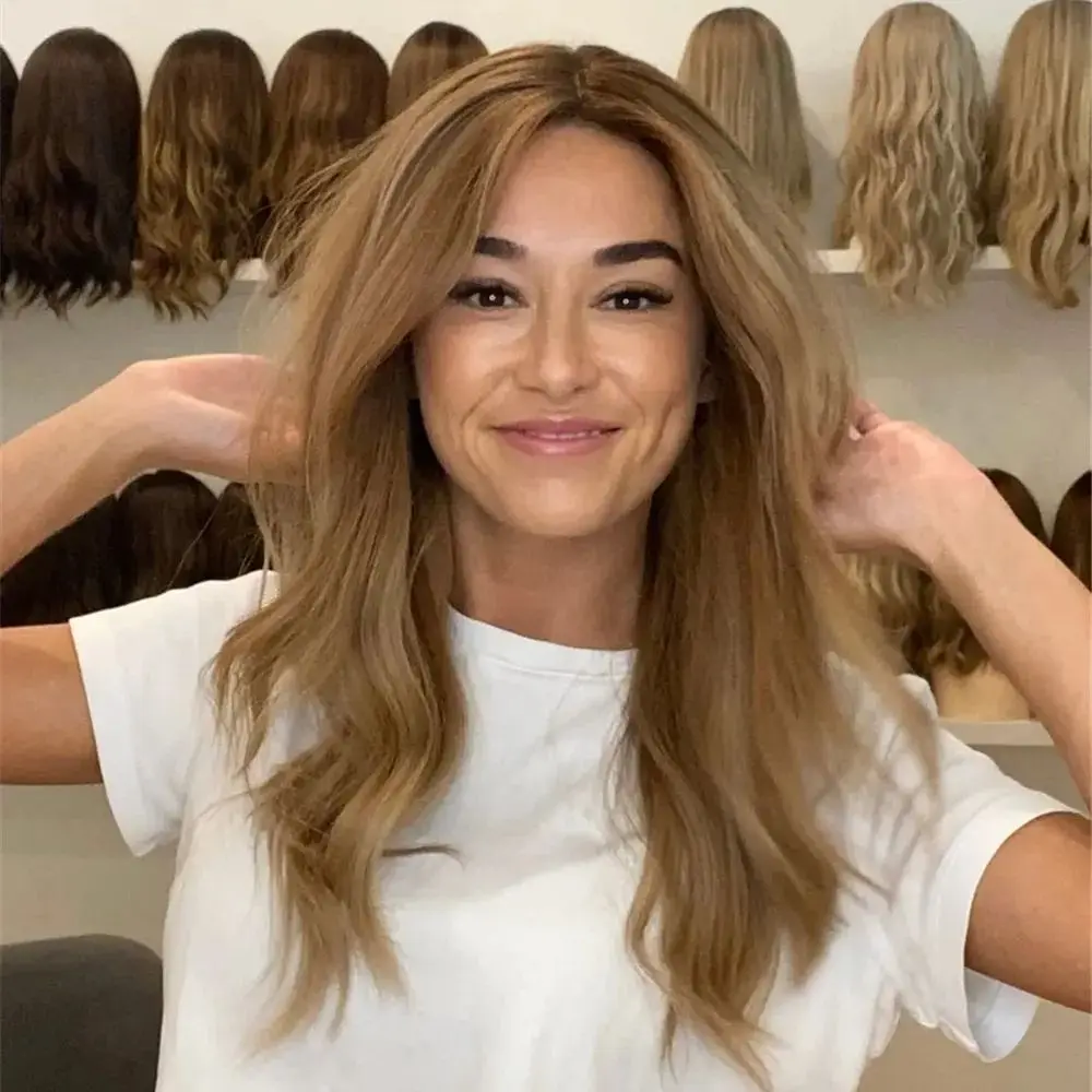 Soft 22 Inch Gentle Style Long Body Wave Heat Resistant Synthetic Fiber 180% Density Ombre Honey Blonde Hot Star Hair For Women