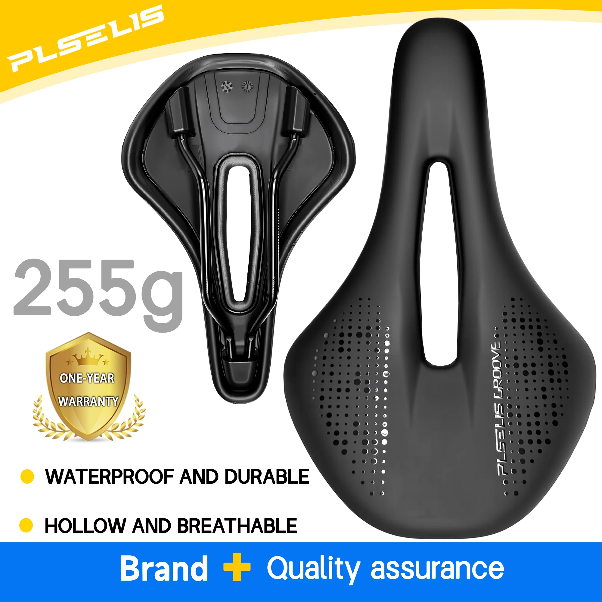 AliExpress plselis Plselis ergonomic bicycle saddle padded sponge cushion soft and comfortable bicycle seat, weighing 255g.