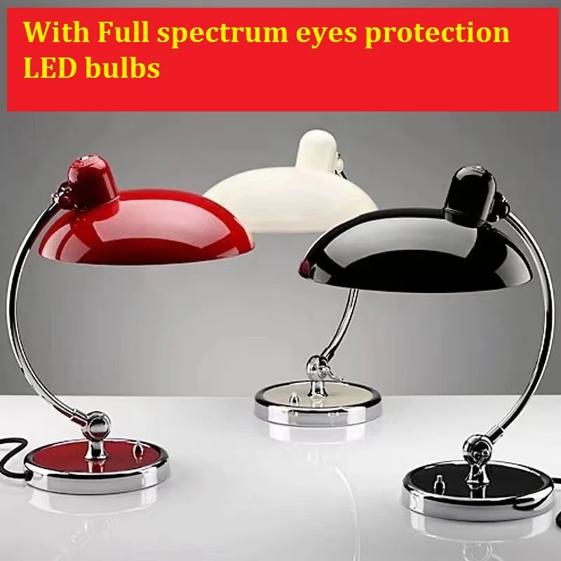 

Nordic Bauhaus Desk Lamp Book Lamp Bedroom Study Desk Full Spectrum Eye-Protection Reading LED Light Luxury Ins Bedside Lamp