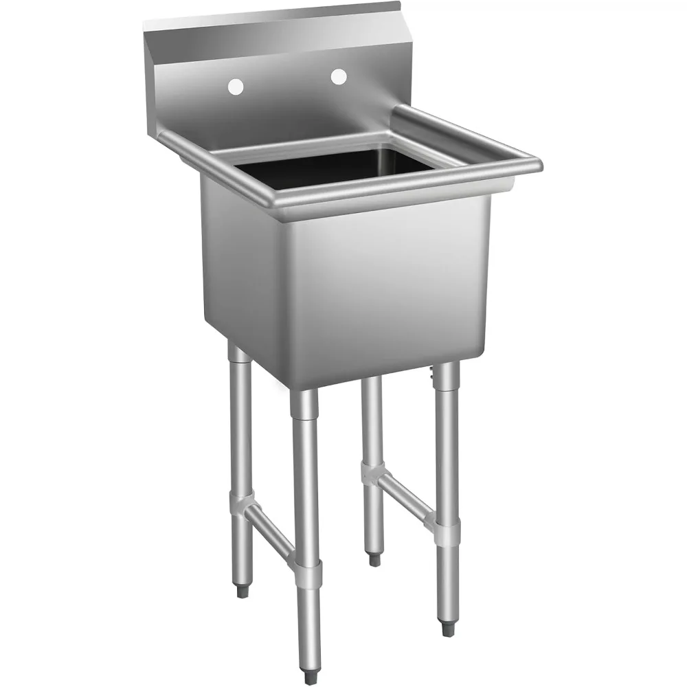 

Отдельностоящая коммерческая раковина из нержавеющей стали с раковиной 15 x 15 x 12 для использования в ресторане