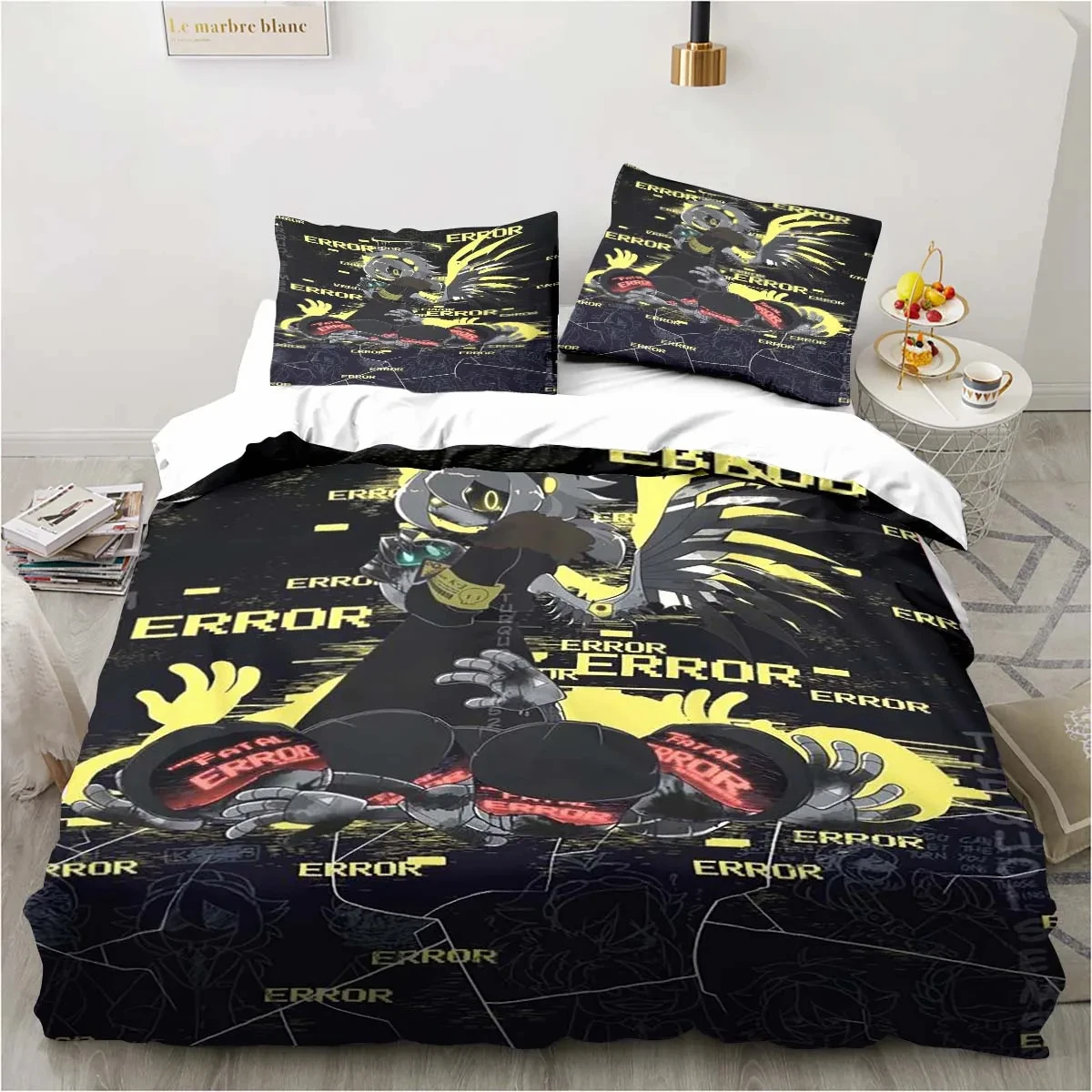 Imagem -05 - Print Cartoon Bedding Conjunto para Adultos Drones Assassinato Duplo Gêmeo Rei Capa de Edredão Consolador Fronha Meninos Meninas Quarto 3d