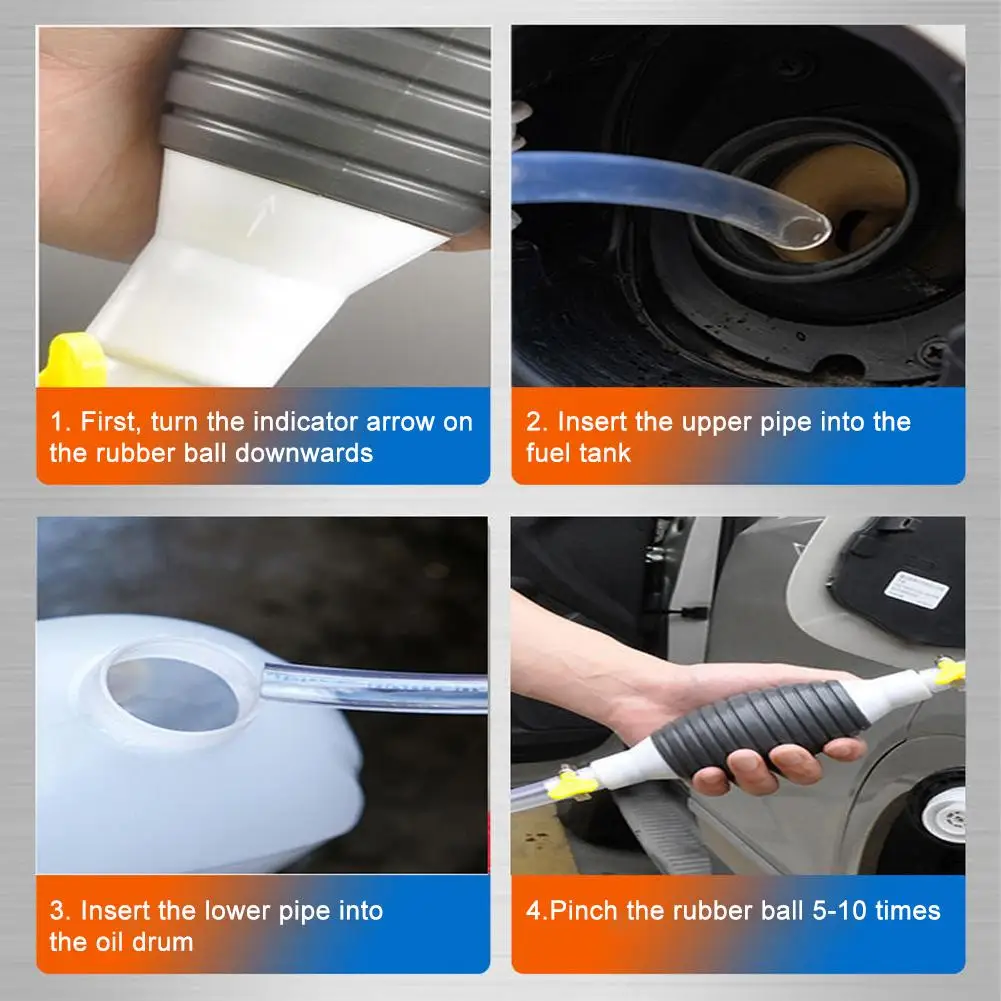 Удобный ручной газовый масляный насос, 2 м, автомобильный топливный насос, ручной соломенный насос, прочный для тюнинга жидкого бензина, топлива, бензина, дизельного насоса