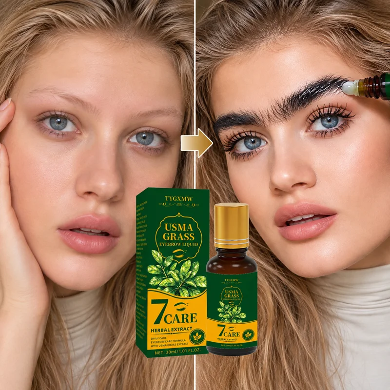30ML Usma Grass Eyebrow Growth Serum Roll On Eyebrow Enhancer Fast Growing Thick Fuller Natural Brows Eyelash Booster Women Men