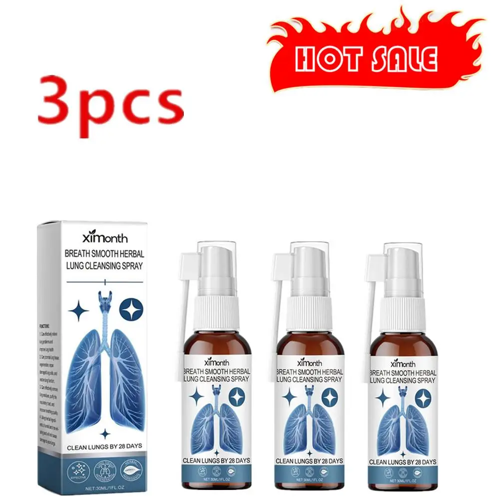 

3X 30ml Herbal Lung Cleanse Mist – Powerful Lung Support, Cleanse & Breathe – Herbal Mist Health Care Herbal Lung Cleanse Spray