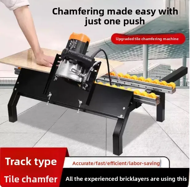 1200W 45° Tile Chamfering Machine, Dust-Free Desktop Cutter for Ceramic Marble