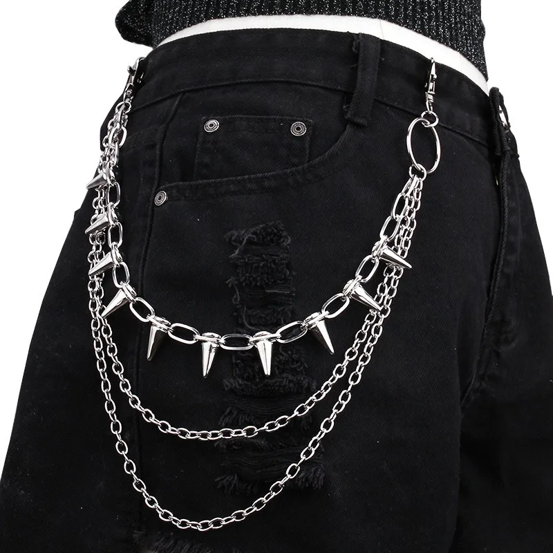 Hip Hop Punk Rock Metall Hosen Taille Kette Männer Frauen Schlüsselanhänger Hosen Kette Brieftasche Schlüsselbund Jeans Unisex Hip-hop Schmuck Geschenk