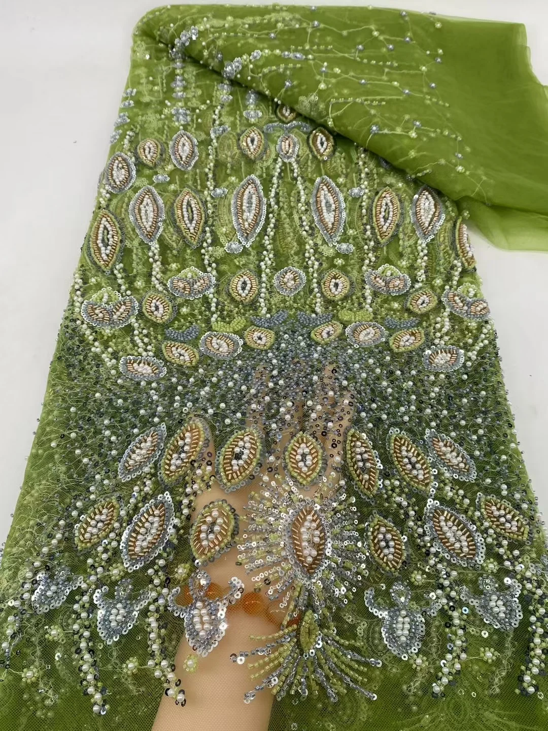 

Африканское кружево с пайетками и бисером 2026, высококачественная вышивка пайетками, французское нигерийское кружево для свадебных платьев