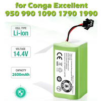 New 14.4V 2600mAh Replacement Battery for Conga Excellent 990 1090 1790 1990 Deebot N79S N79 DN622 Robovac 11 Tesvor X500