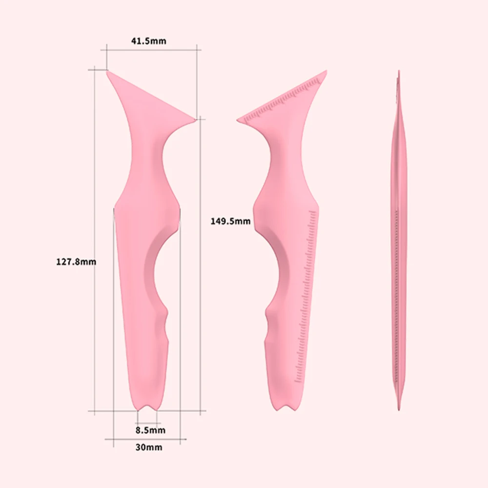 5 in 1 Silicone Beauty Ruler Reusable Eyeliner Stencils Winged Tip Eyeliner Aid Eyebrow Stencil Multi-Purpose Makeup Tool