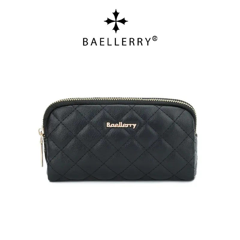 

Baellerry Long Wallet for Women Soft Leather Card Holder Handbag Large Capacity Double Zipper Coin Purse Mobile Phone Pocket