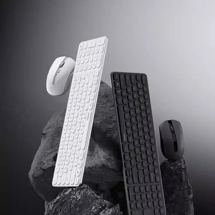 Rapoo 9350S Keyboard Three Modes 366g Long Battery Life Low Delay Keyboards 5.3mm Ultra-slim Body Pc Accessories Gifts