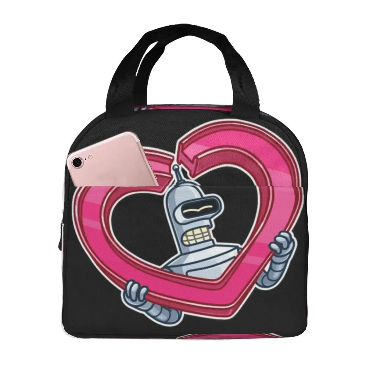 Futuramas Cartoon Comic Insulated Lunch Bag for Men Women Food Container Portable Cooler Thermal Lunch Boxes For School Office