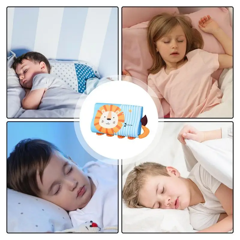 Small Toddler Pillow Breathable Cartoon Kids Pillow Ergonomic Crib Pillow For Better Neck Support Cooling Travel Pillow For