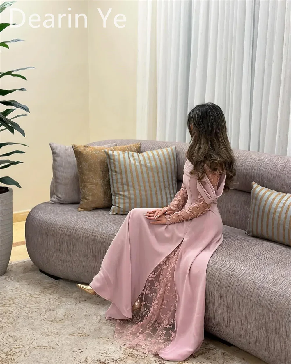 Customized Formal Dress Prom Evening Gown Dearin Off-the-shoulder A-line Floor Length Skirts Tulle Bespoke Occasion Dresses Saud