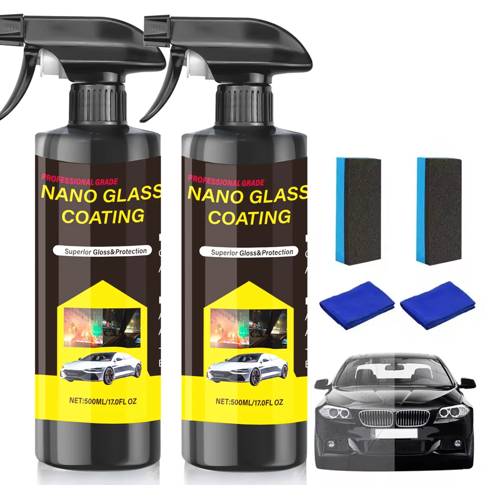 Car Coating Spray Quick Effect Coating Agent Coat Car Wax Car Scratch Wax Coating Spray Oil Film Emulsion Glass Cleaner