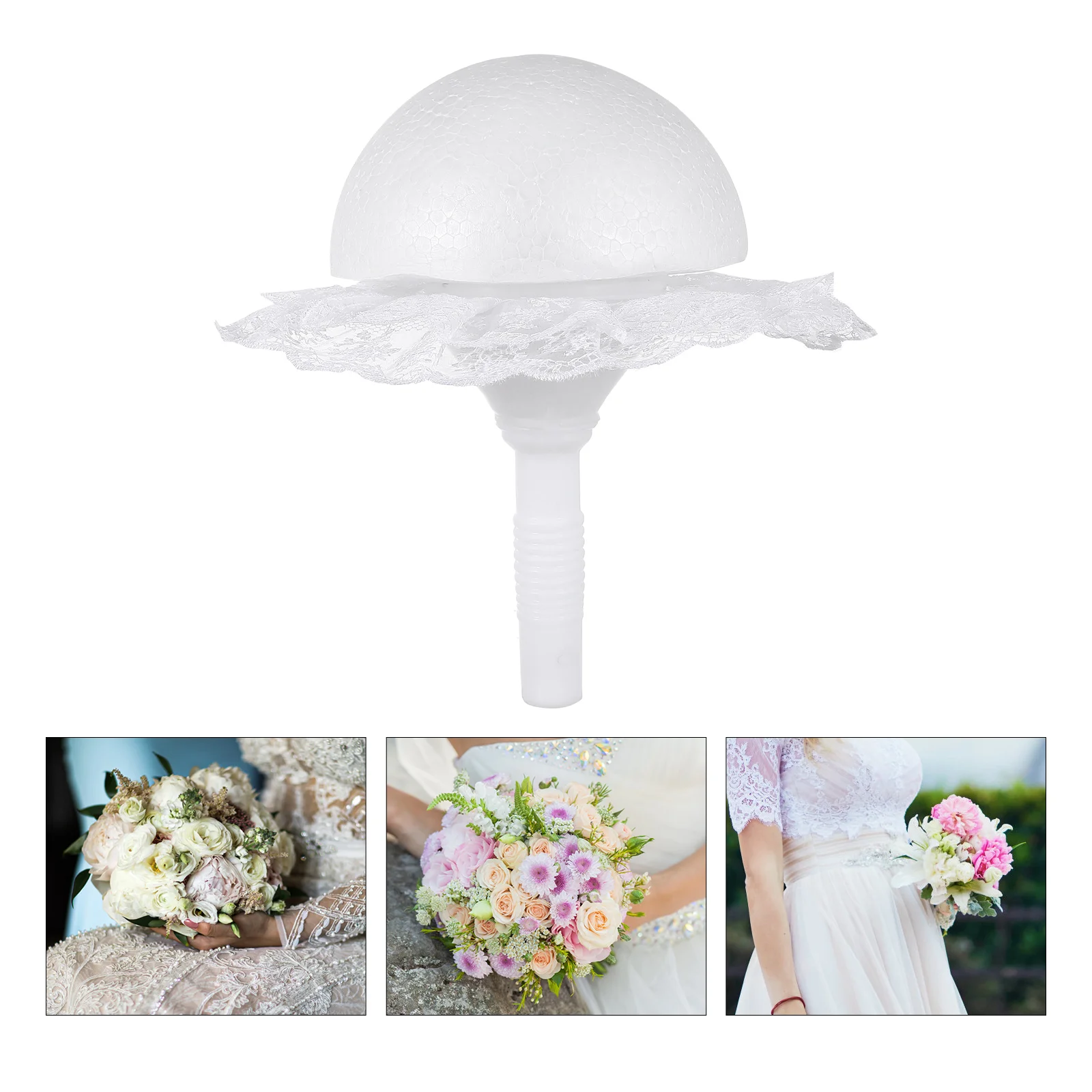 Bouquet Wedding Decor Handmade Flower DIY Bridal Prop Romantic Simulation Lace Suite for Plastic Gift