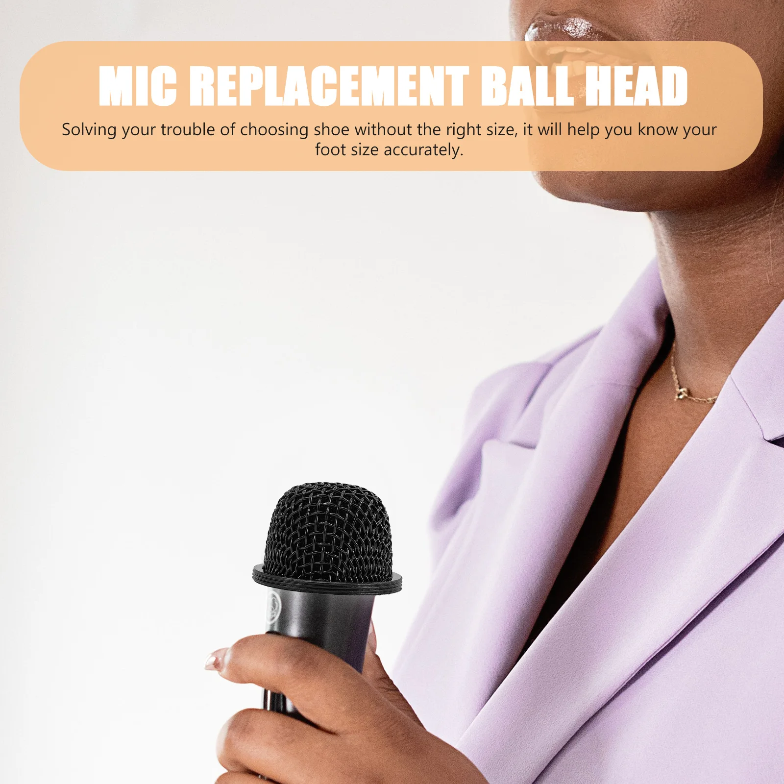 

Durable Microphone Metal Cover Universal Mesh Design Metal Mic Head Replacement for Wireless Mic Microphone Parts